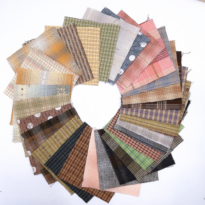 30pcs  Cotton Yarn Dyed Japane - Sewing Tweed Fabric 评论和价格