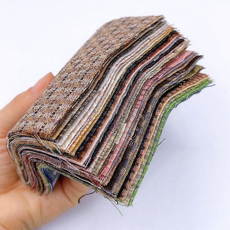 30pcs  Cotton Yarn Dyed Japane - Sewing Tweed Fabric 评论和价格