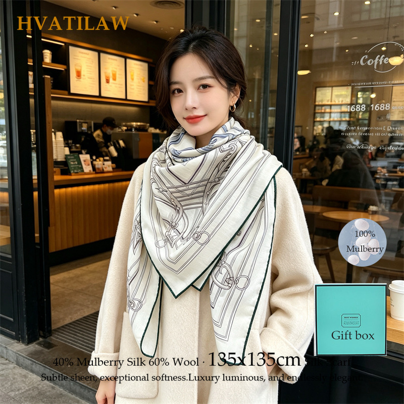 40% Silk 60% Wool Scarf 135x13 - Sewing Hemming 评论和价格