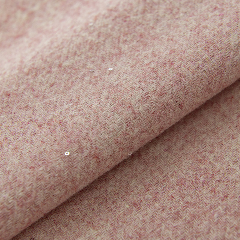 Starry Sky Sequins Wool Blend  - Sewing Tweed Fabric 评论和价格