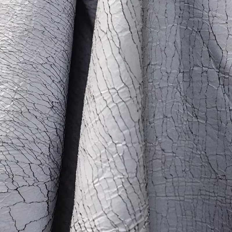 Grey Retro Cracked Leather Tex - Is Sewing Textile Art 评论和价格