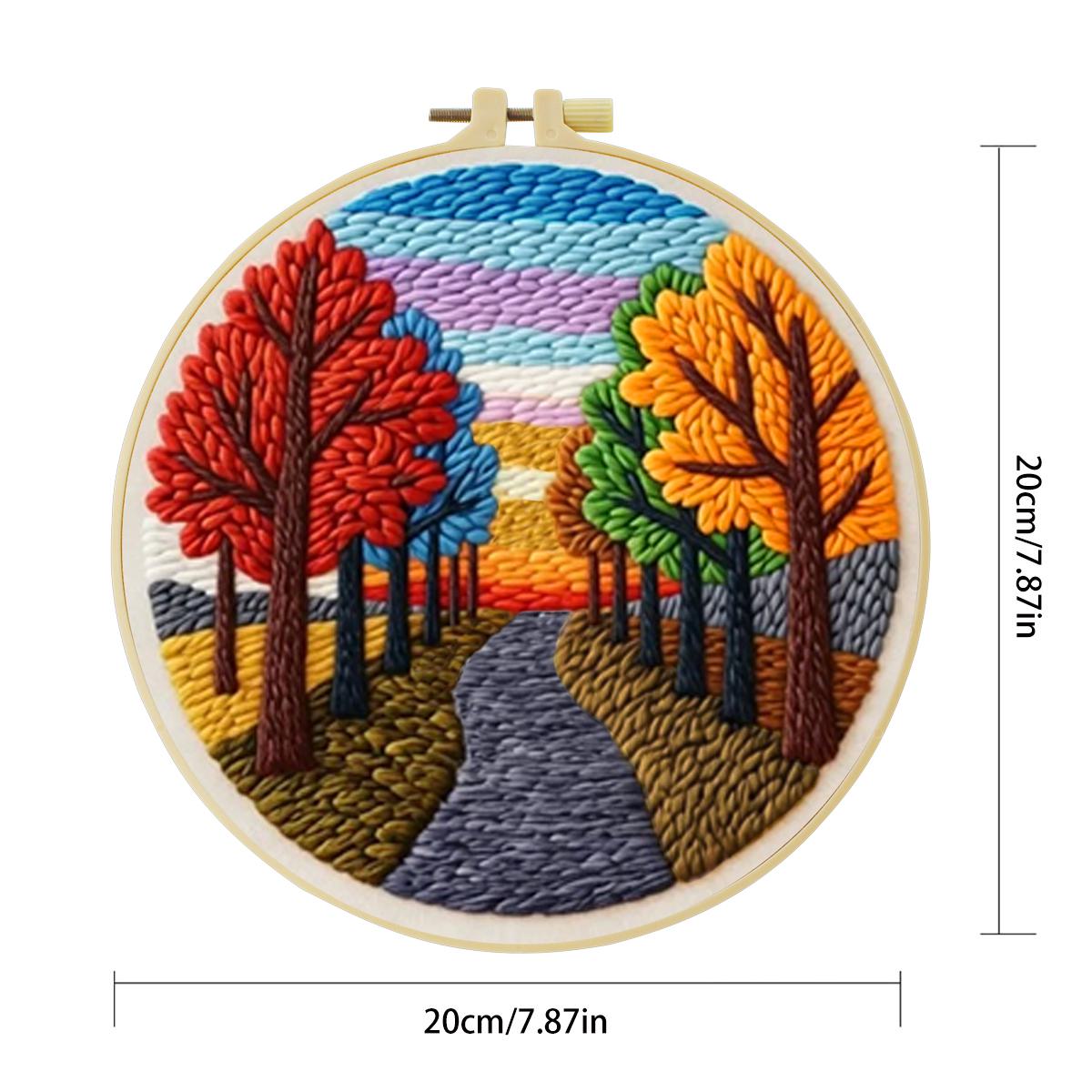 20X20CM/7.87inch Scenery Punch - Is Sewing Textile Art 评论和价格