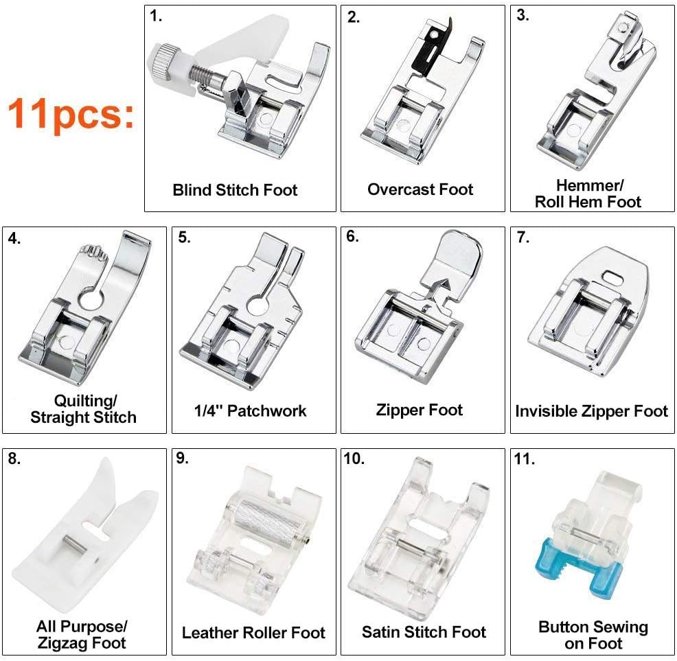 11Pcs Presser Feet Set - Walki - Sewing Expert 评论和价格