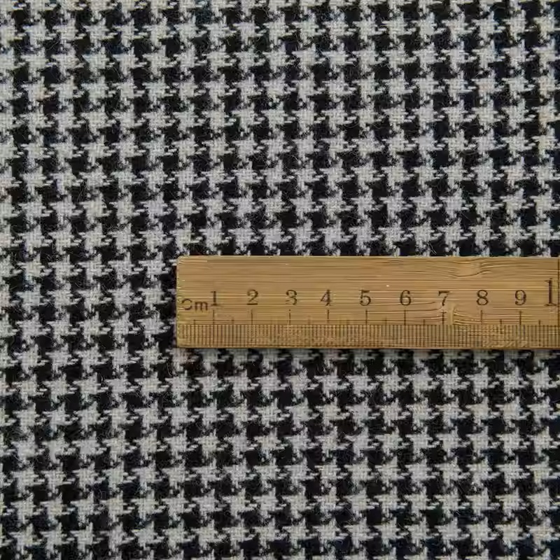 Light Coffee Small Houndstooth - Sewing Tweed Fabric 评论和价格